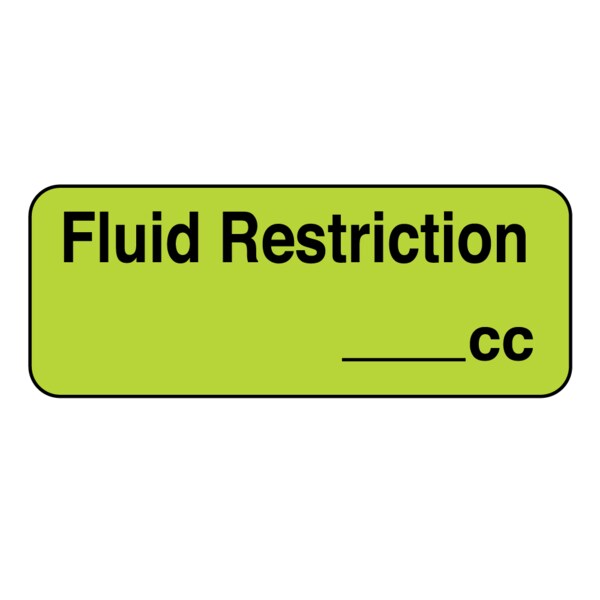 Nevs Fluid Restrictions Label 7/8 x 1-5/8" D-4467 - main